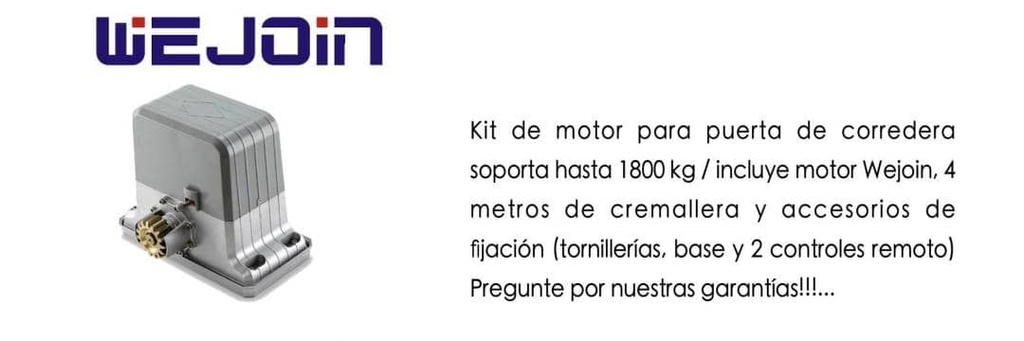 MOTOR PARA PUERTAS DESLIZANTES WEIJON